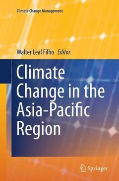 Couverture de l’ouvrage Climate Change in the Asia-Pacific Region