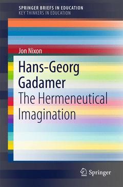Couverture de l’ouvrage Hans-Georg Gadamer