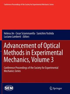 Couverture de l’ouvrage Advancement of Optical Methods in Experimental Mechanics, Volume 3