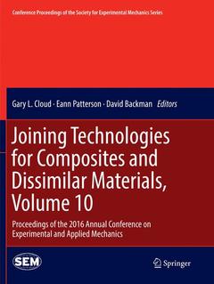 Couverture de l’ouvrage Joining Technologies for Composites and Dissimilar Materials, Volume 10