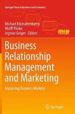 Couverture de l’ouvrage Business Relationship Management and Marketing
