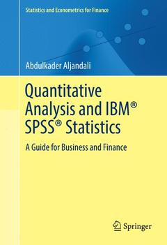 Couverture de l’ouvrage Quantitative Analysis and IBM® SPSS® Statistics