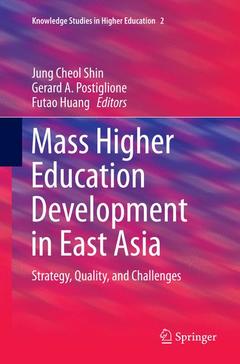 Couverture de l’ouvrage Mass Higher Education Development in East Asia