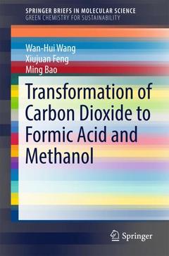 Couverture de l’ouvrage Transformation of Carbon Dioxide to Formic Acid and Methanol