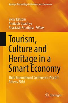 Couverture de l’ouvrage Tourism, Culture and Heritage in a Smart Economy