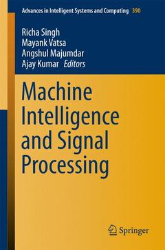 Cover of the book Machine Intelligence and Signal Processing