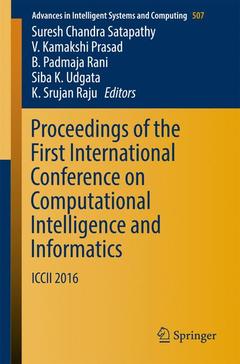 Couverture de l’ouvrage Proceedings of the First International Conference on Computational Intelligence and Informatics