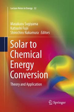 Couverture de l’ouvrage Solar to Chemical Energy Conversion