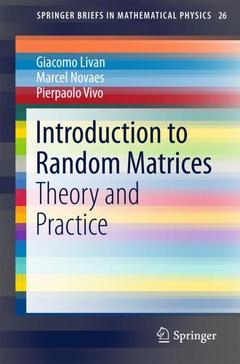 Couverture de l’ouvrage Introduction to Random Matrices