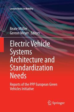 Couverture de l’ouvrage Electric Vehicle Systems Architecture and Standardization Needs
