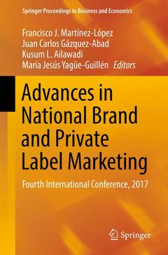 Couverture de l’ouvrage Advances in National Brand and Private Label Marketing