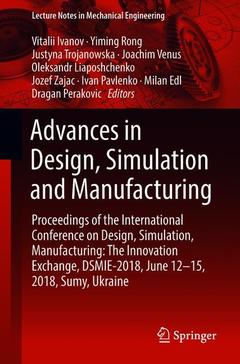 Couverture de l’ouvrage Advances in Design, Simulation and Manufacturing
