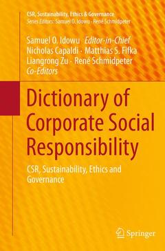 Couverture de l’ouvrage Dictionary of Corporate Social Responsibility
