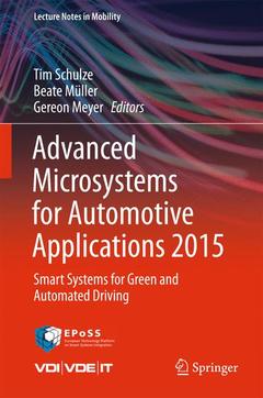 Couverture de l’ouvrage Advanced Microsystems for Automotive Applications 2015