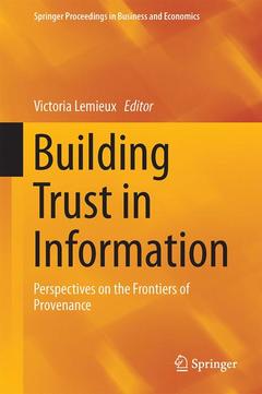 Couverture de l’ouvrage Building Trust in Information
