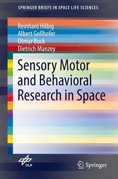 Couverture de l’ouvrage Sensory Motor and Behavioral Research in Space