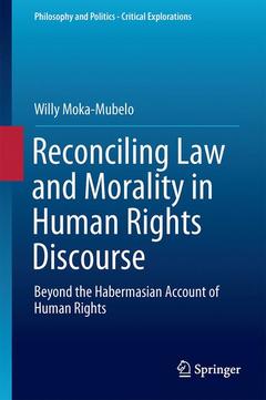 Couverture de l’ouvrage Reconciling Law and Morality in Human Rights Discourse