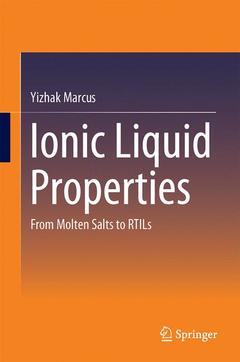 Couverture de l’ouvrage Ionic Liquid Properties