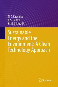 Couverture de l’ouvrage Sustainable Energy and the Environment: A Clean Technology Approach