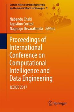 Couverture de l’ouvrage Proceedings of International Conference on Computational Intelligence and Data Engineering