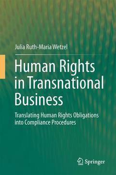 Couverture de l’ouvrage Human Rights in Transnational Business