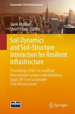 Couverture de l’ouvrage Soil Dynamics and Soil-Structure Interaction for Resilient Infrastructure