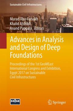 Couverture de l’ouvrage Advances in Analysis and Design of Deep Foundations