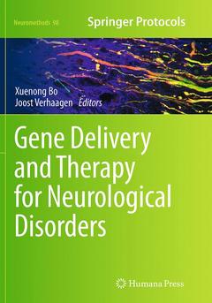 Couverture de l’ouvrage Gene Delivery and Therapy for Neurological Disorders