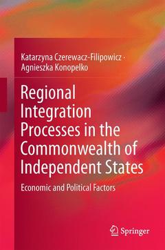 Couverture de l’ouvrage Regional Integration Processes in the Commonwealth of Independent States
