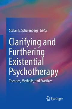 Couverture de l’ouvrage Clarifying and Furthering Existential Psychotherapy