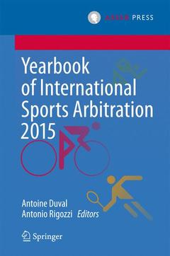 Cover of the book Yearbook of International Sports Arbitration 2015