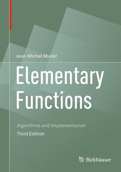 Couverture de l’ouvrage Elementary Functions