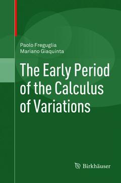 Couverture de l’ouvrage The Early Period of the Calculus of Variations