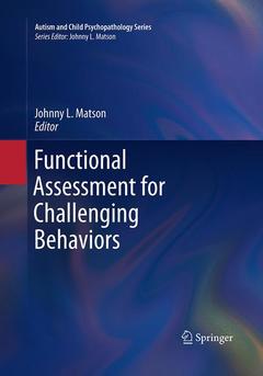 Couverture de l’ouvrage Functional Assessment for Challenging Behaviors