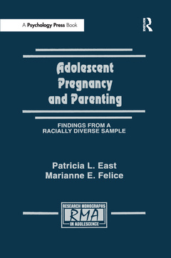 Couverture de l’ouvrage Adolescent Pregnancy and Parenting