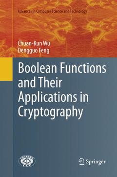 Couverture de l’ouvrage Boolean Functions and Their Applications in Cryptography