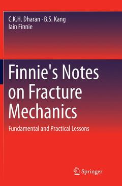 Couverture de l’ouvrage Finnie's Notes on Fracture Mechanics