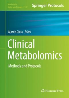 Couverture de l’ouvrage Clinical Metabolomics