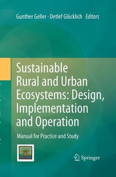 Couverture de l’ouvrage Sustainable Rural and Urban Ecosystems: Design, Implementation and Operation