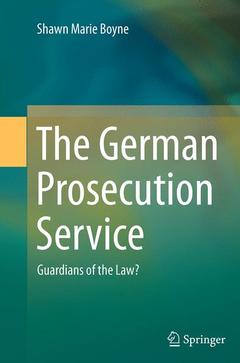 Couverture de l’ouvrage The German Prosecution Service