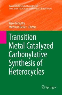 Couverture de l’ouvrage Transition Metal Catalyzed Carbonylative Synthesis of Heterocycles