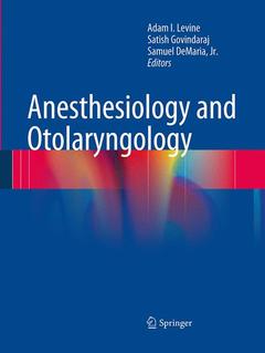 Couverture de l’ouvrage Anesthesiology and Otolaryngology