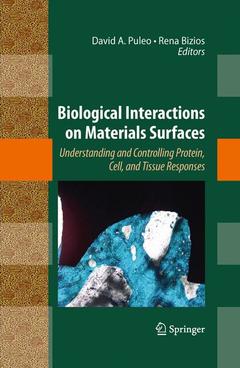 Couverture de l’ouvrage Biological Interactions on Materials Surfaces