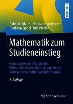Couverture de l’ouvrage Mathematik zum Studieneinstieg