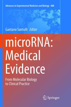 Couverture de l’ouvrage microRNA: Medical Evidence