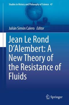 Couverture de l’ouvrage Jean Le Rond D'Alembert: A New Theory of the Resistance of Fluids