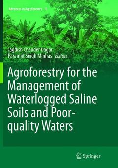 Couverture de l’ouvrage Agroforestry for the Management of Waterlogged Saline Soils and Poor-Quality Waters