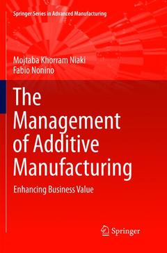 Couverture de l’ouvrage The Management of Additive Manufacturing