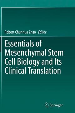 Couverture de l’ouvrage Essentials of Mesenchymal Stem Cell Biology and Its Clinical Translation