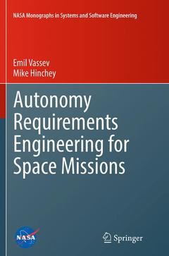 Couverture de l’ouvrage Autonomy Requirements Engineering for Space Missions